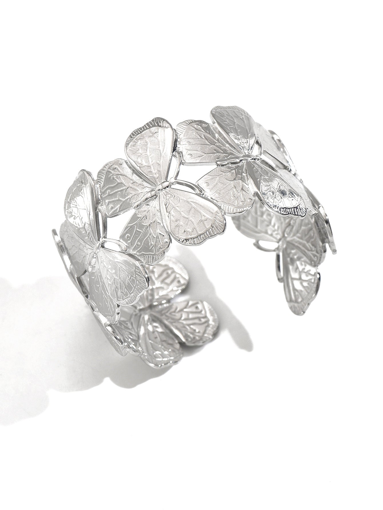 Floral Link Bracelet with Sculpted Petal Design