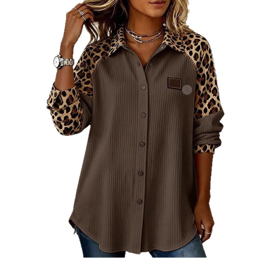 Trendy Printed Lapel Blouse by Elizabeth Ainsley