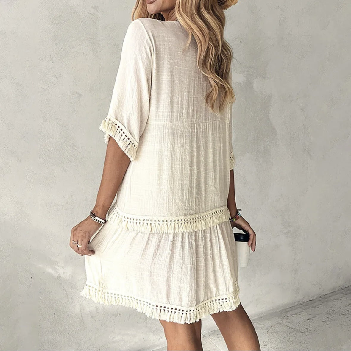 Chic V-Neck Summer Dress Elizabeth Ainsley