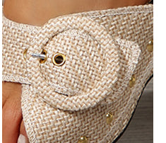 Chic Rivet Strap Sandals by Elizabeth Ainsley