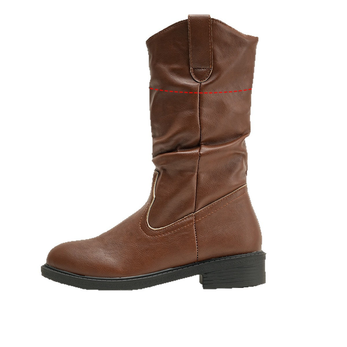 Elizabeth Ainsley Pleated Leather Boots - Midcalf Comfort