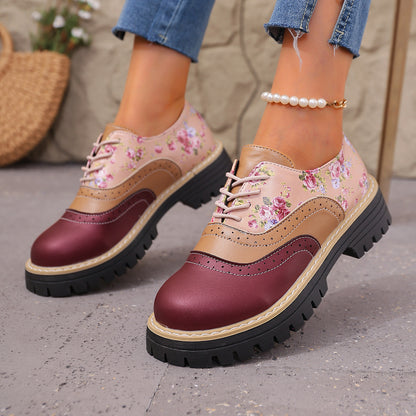 Chic Floral Elizabeth Ainsley Plus-Size Casual Shoes