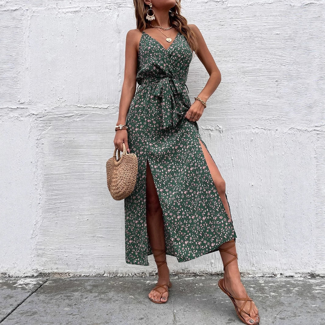 Bohemian Floral Elizabeth Ainsley Summer Strap Dress