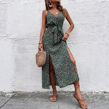 Bohemian Floral Elizabeth Ainsley Summer Strap Dress