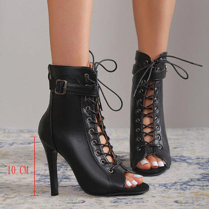 Elizabeth Ainsley Peep Toe Sandals - Breathable Comfort