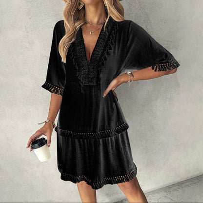 Chic V-Neck Summer Dress Elizabeth Ainsley