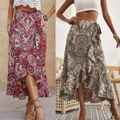 Boho Ruffle Elizabeth Ainsley Pinterest-Inspired Skirt