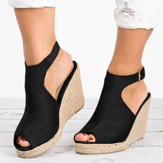 Chic Platform Wedge Sandals Elizabeth Ainsley