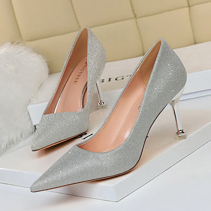 Sparkling Pointed Toe Heels by Elizabeth Ainsley