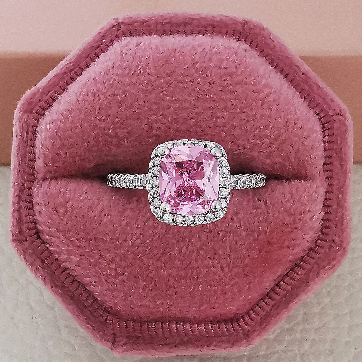 Blush Halo Engagement Ring Collection – Cushion, Pear & Heart Cuts