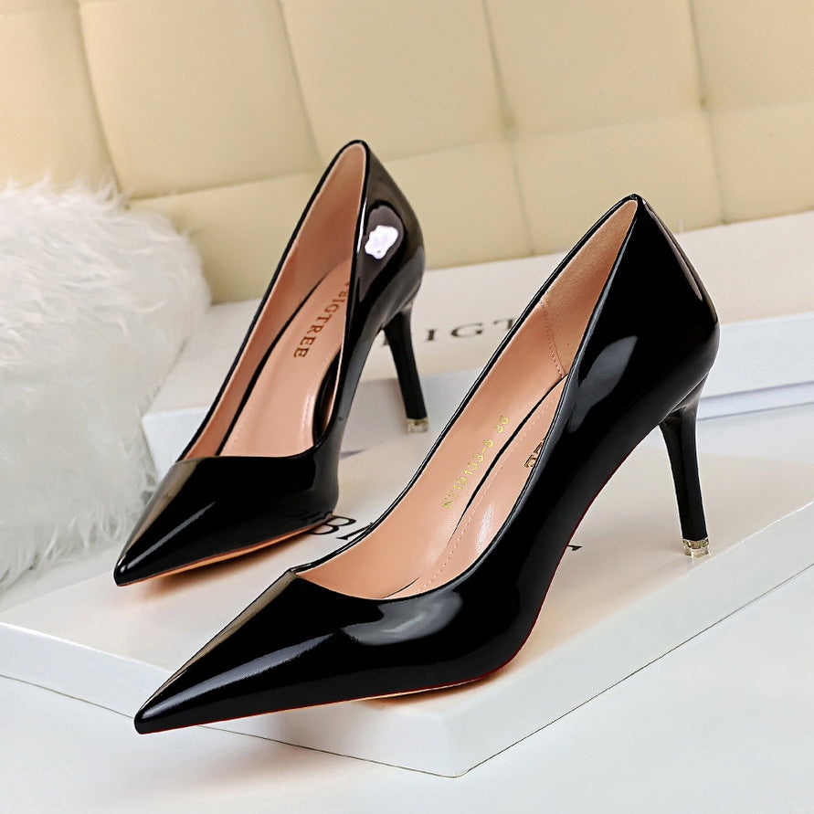 Elegant Black Elizabeth Ainsley Stiletto Heels