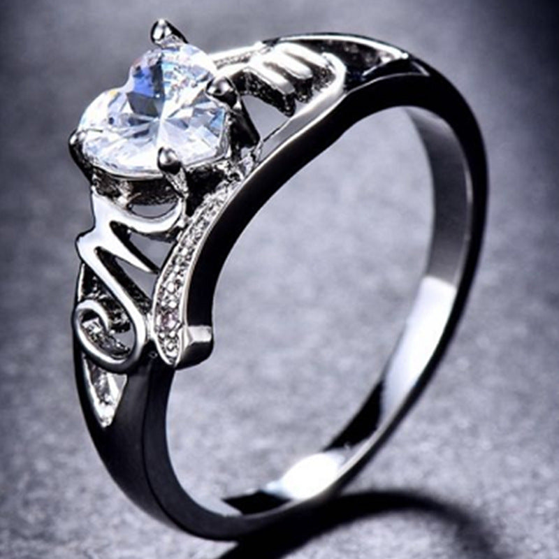 Mystic Heart Opal Filigree Silver Ring