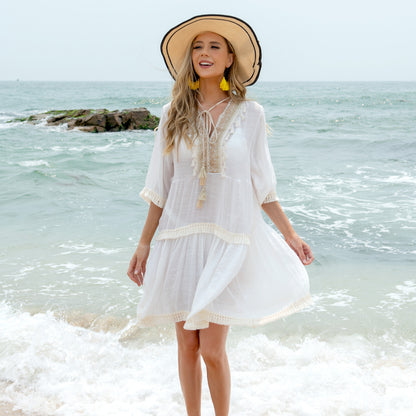 Chic V-Neck Summer Dress Elizabeth Ainsley