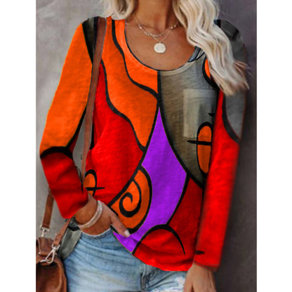 Colorblock Long Sleeve Top by Elizabeth Ainsley