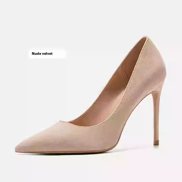 Elegant Elizabeth Ainsley Leather Stiletto Heels