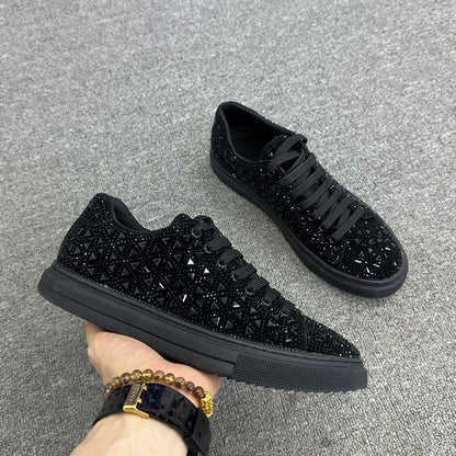 Rhinestone Suede Sneakers by Elizabeth Ainsley