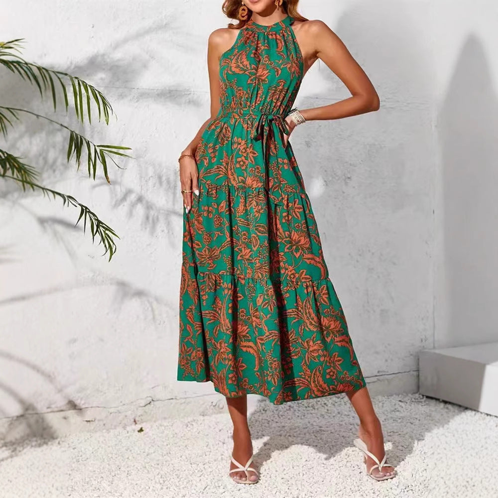 Boho Floral Elizabeth Ainsley Sleeveless Summer Dress