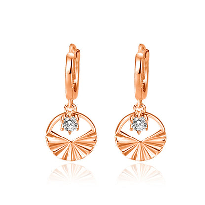 Elegant Geometric Round Necklace & Earrings