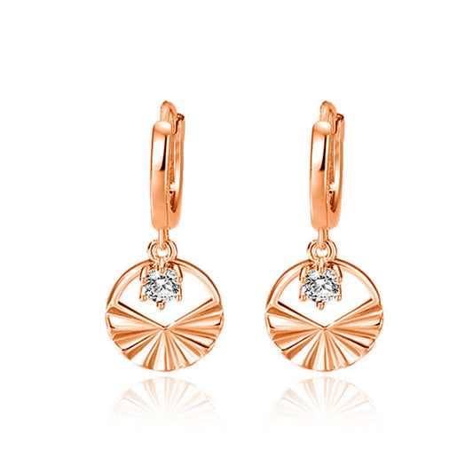 Elegant Geometric Round Necklace & Earrings
