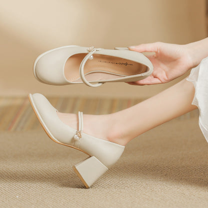Elegant Chunky Heel High Heels by Elizabeth Ainsley