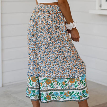 Floral Print Elizabeth Ainsley Straight-Leg Pants