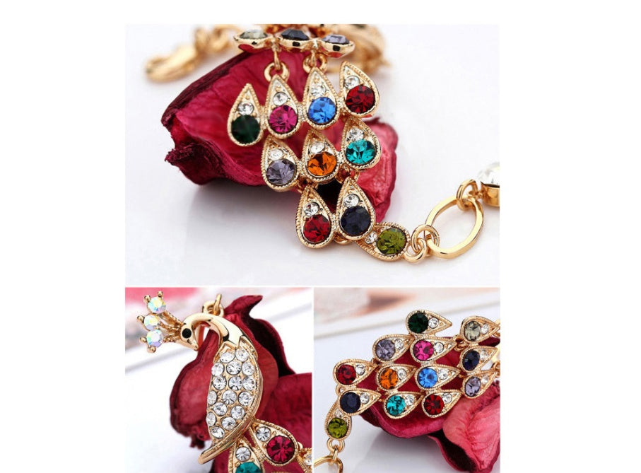 Peacock Crystal Jewelry Set