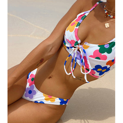Floral Backless Bikini by Elizabeth Ainsley