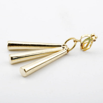 Minimalist Gold Bar Drop Earrings