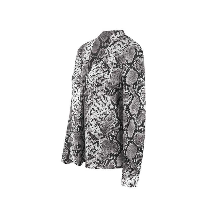 Chic Leopard Print Elizabeth Ainsley Button-Up Top