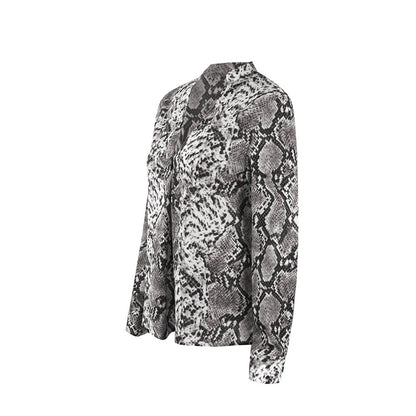 Chic Leopard Print Elizabeth Ainsley Button-Up Top