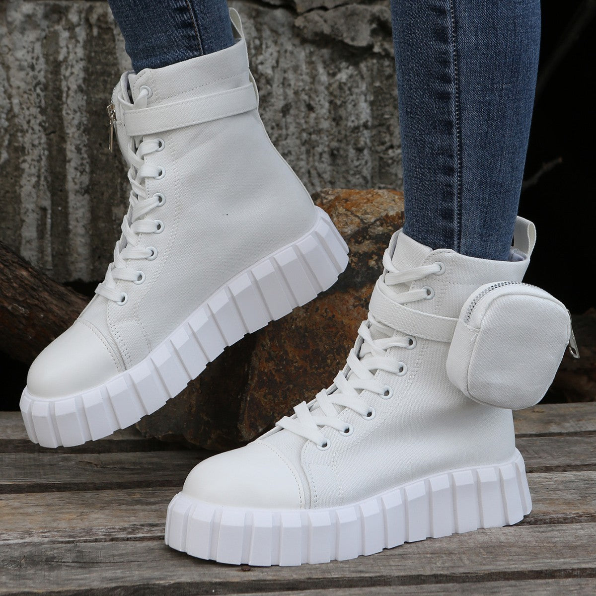 Elizabeth Ainsley High-Top Canvas Shoes - Breathable Comfort