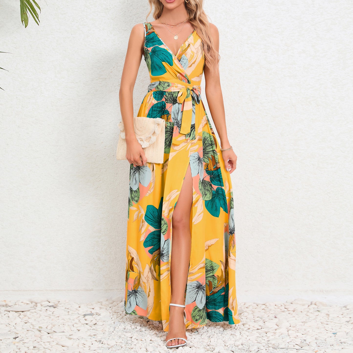 Floral V-Neck Maxi Dress by Elizabeth Ainsley