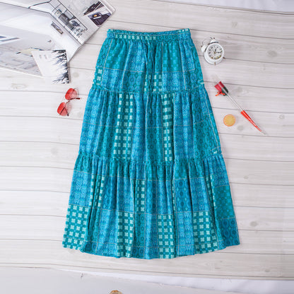 Bohemian Print Elizabeth Ainsley Maxi Skirt