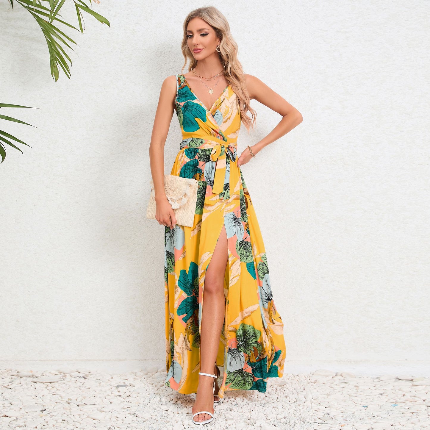Floral V-Neck Maxi Dress by Elizabeth Ainsley