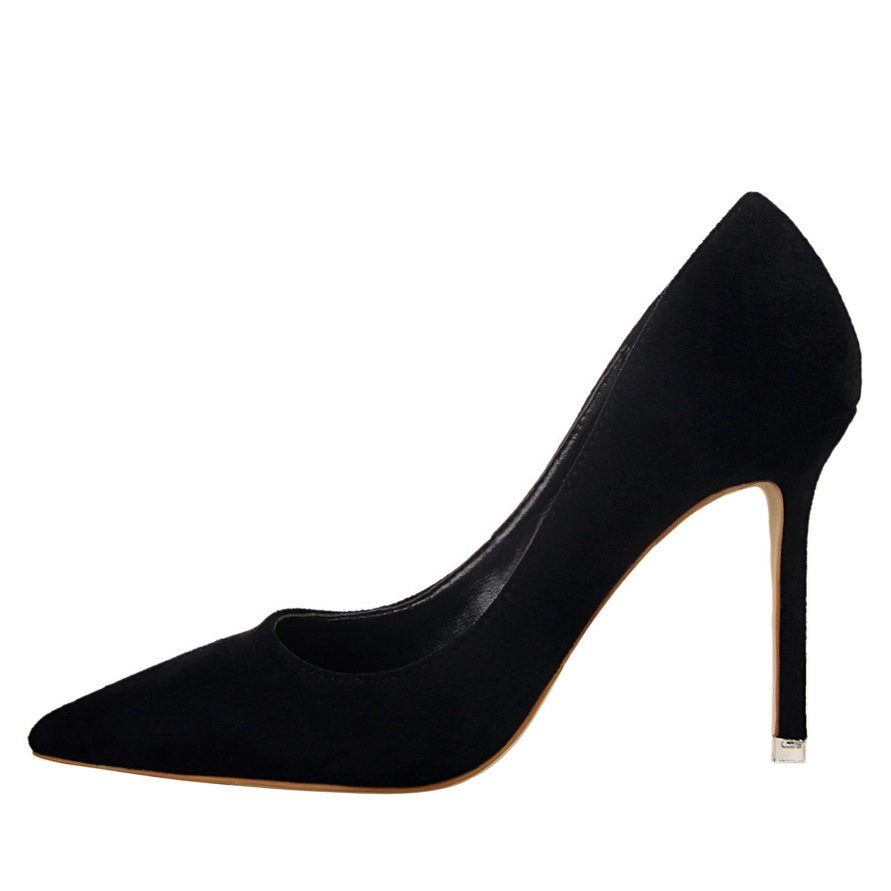 Chic Suede Pointed Heels by Elizabeth Ainsley