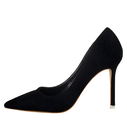 Chic Suede Pointed Heels by Elizabeth Ainsley