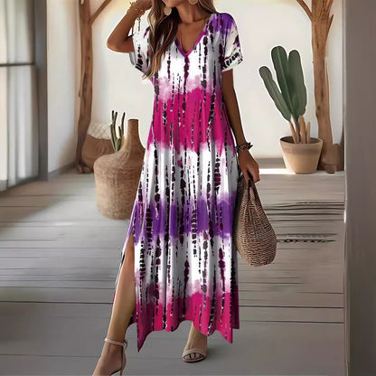 Chic Tie-Dye Maxi Dress Elizabeth Ainsley
