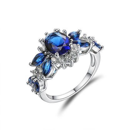 Emerald Aura Vintage Silver Statement Ring