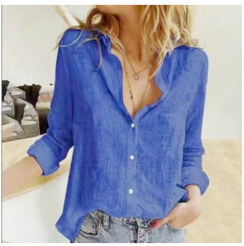 Relaxed Fit Elizabeth Ainsley Lapel Cardigan Blouse