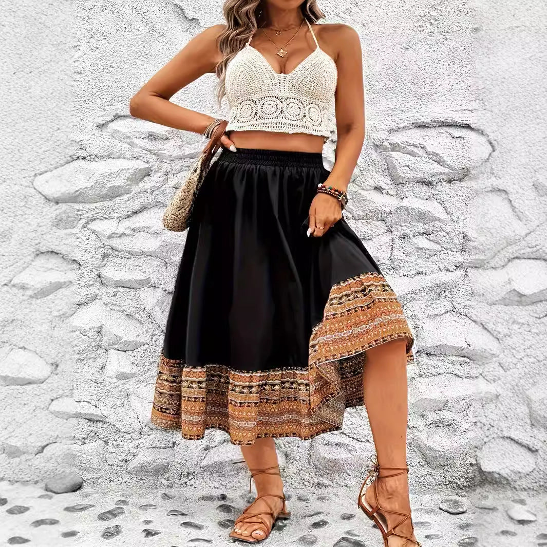 Boho A-Line Maxi Skirt by Elizabeth Ainsley