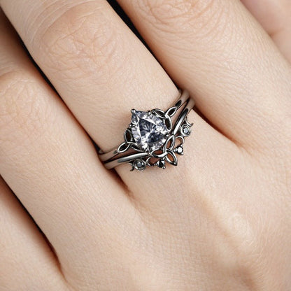 Royal Teardrop Blue Crystal Vintage Ring