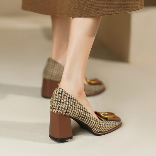 Chic Bow Metal Heels by Elizabeth Ainsley
