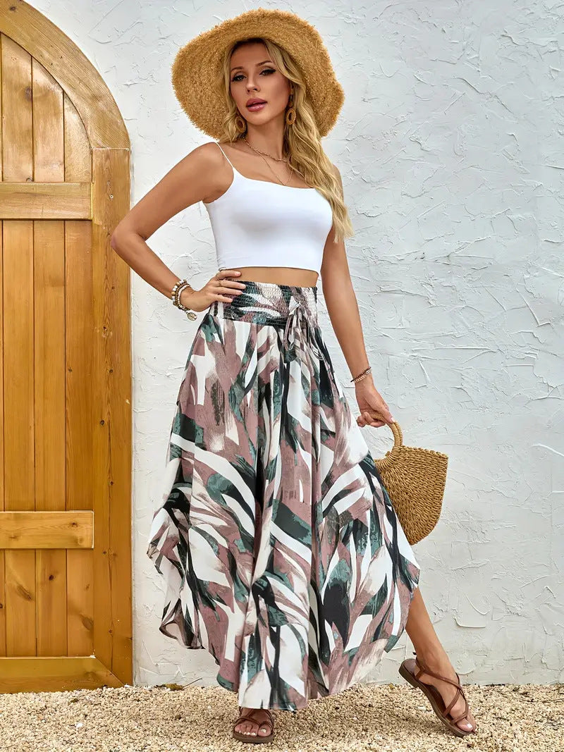 Boho Floral Elizabeth Ainsley A-Line Skirt
