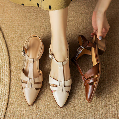Retro Roman Closed Toe Sandals by Elizabeth Ainsley