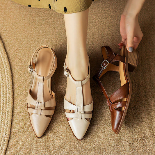 Retro Roman Closed Toe Sandals by Elizabeth Ainsley