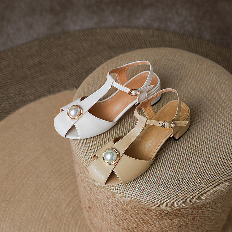 Chic T-Strap Elizabeth Ainsley Summer Sandals