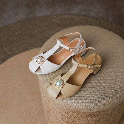 Chic T-Strap Elizabeth Ainsley Summer Sandals