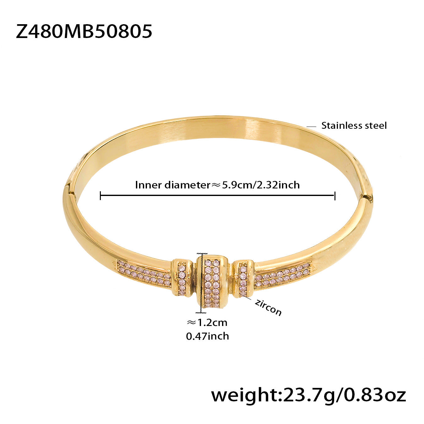 Statement Cuff Bracelet with Sculptural Open-End Design