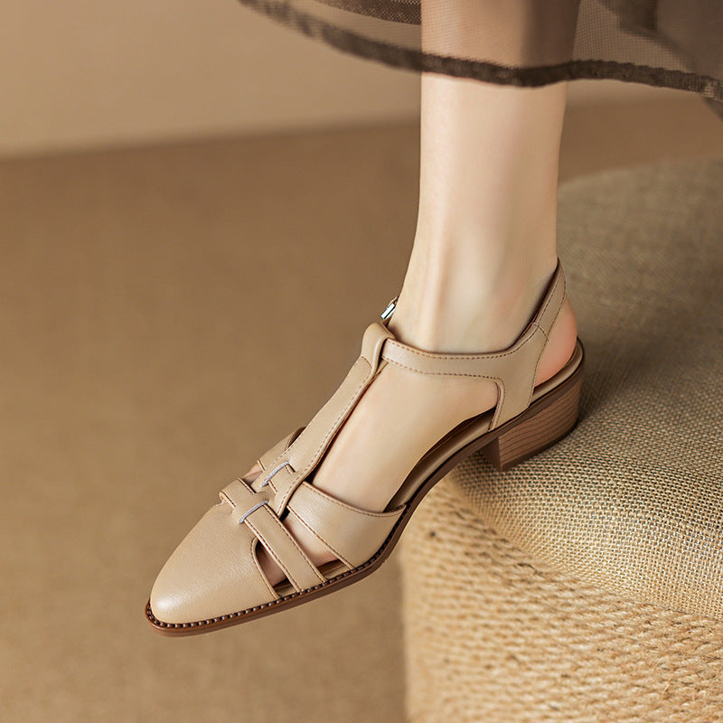 Retro Roman Closed Toe Sandals by Elizabeth Ainsley