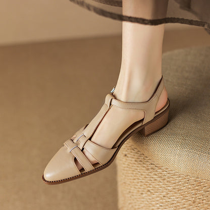 Retro Roman Closed Toe Sandals by Elizabeth Ainsley